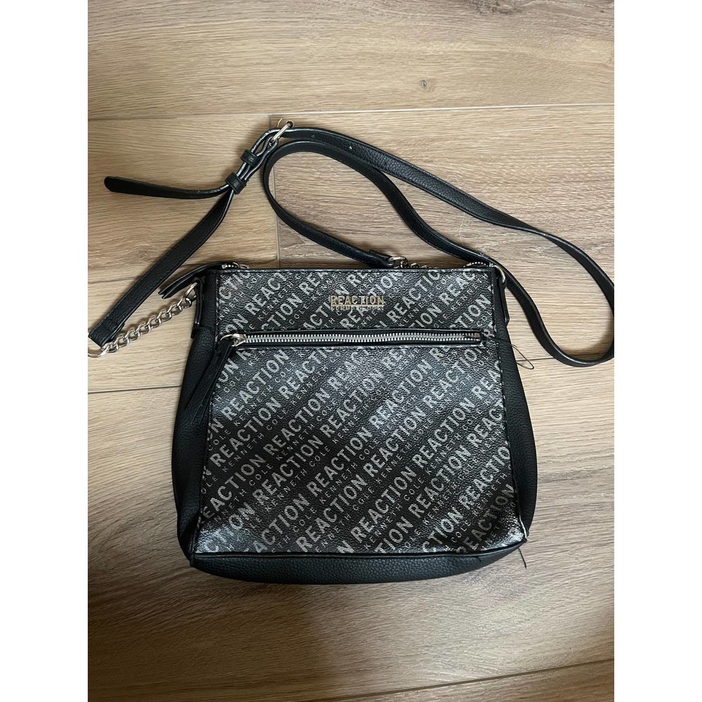 Kenneth Cole Reaction Black Handbag Crossbody Bag Black Monogram Medium